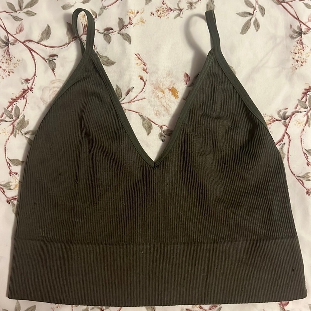 Bozzolo Green Cropped Tank Top